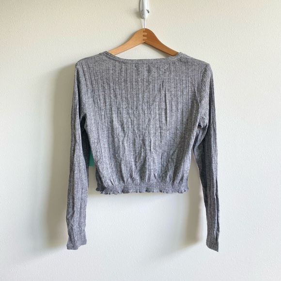 ABOUND Knit Crop Sweater/top Grey - Picture 5 of 7